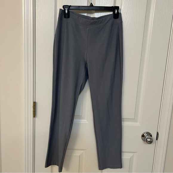 Eileen Fisher Washable Stretch Crepe Slim Fit Ankle Length Pant in METEOR Sz PS - Picture 5 of 8